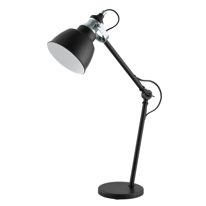 Eglo USA 203516A One Light Table Lamp, Matte Black & Chrome