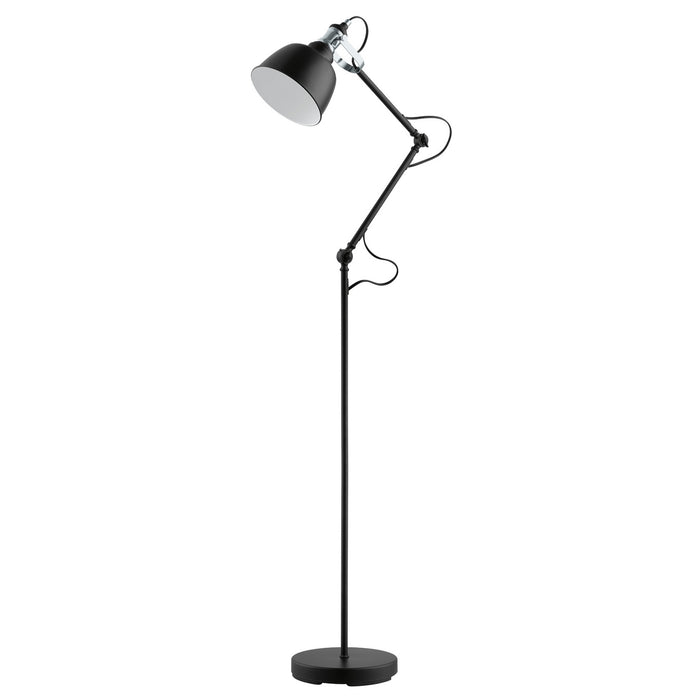 Eglo USA 203517A One Light Floor Lamp, Matte Black & Chrome