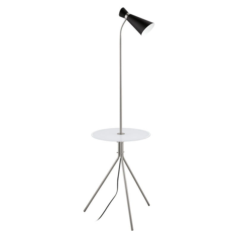 Eglo USA 203648A One Light Floor Lamp, Matte Nickel