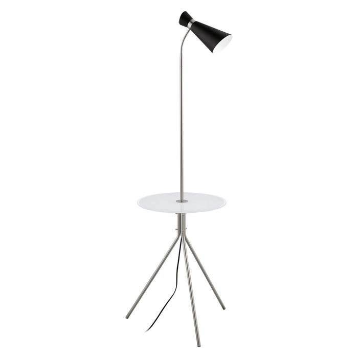 Eglo USA 203648A One Light Floor Lamp, Matte Nickel