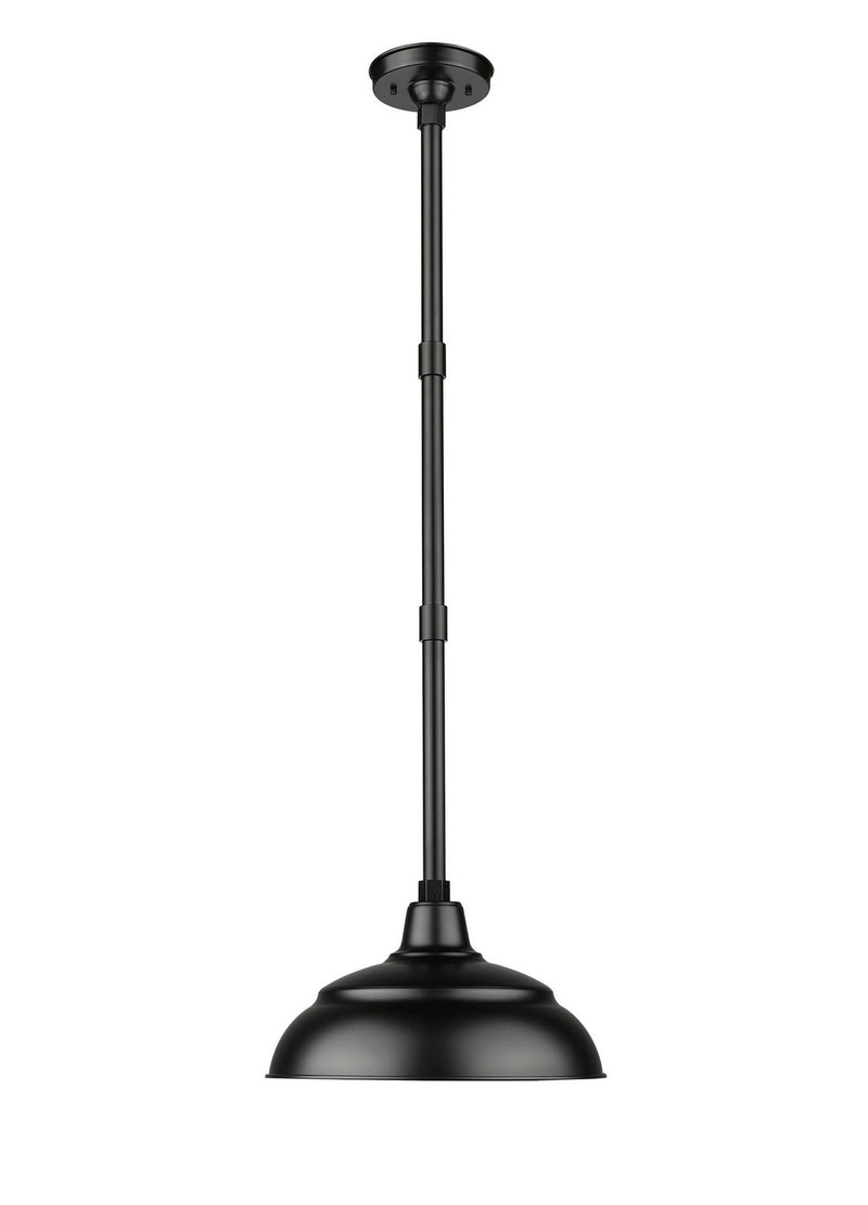 Millennium UW14-SBL One Light Warehouse Shade, Satin Black