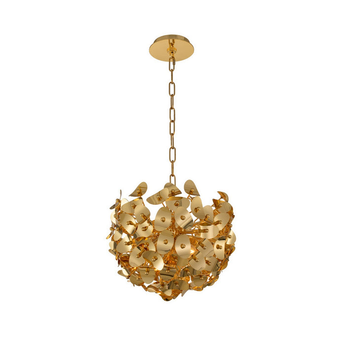 Kalco 514555GLD Three Light Pendant, Gold