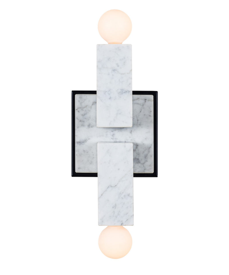 Kalco 516521MB Two Light Wall Sconce, Matte Black