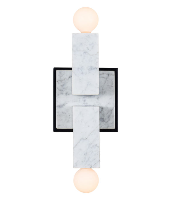 Kalco 516521MB Two Light Wall Sconce, Matte Black