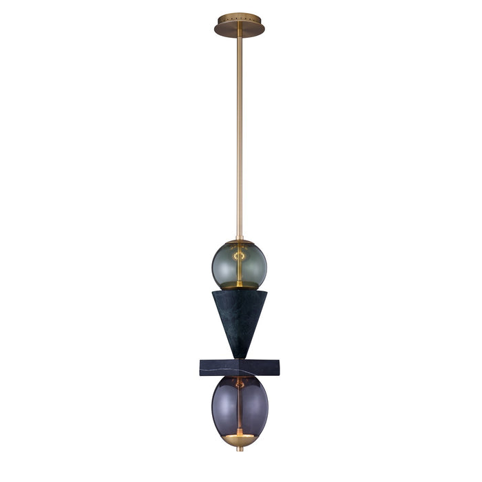 Kalco 518755WB LED Mini Pendant, Winter Brass