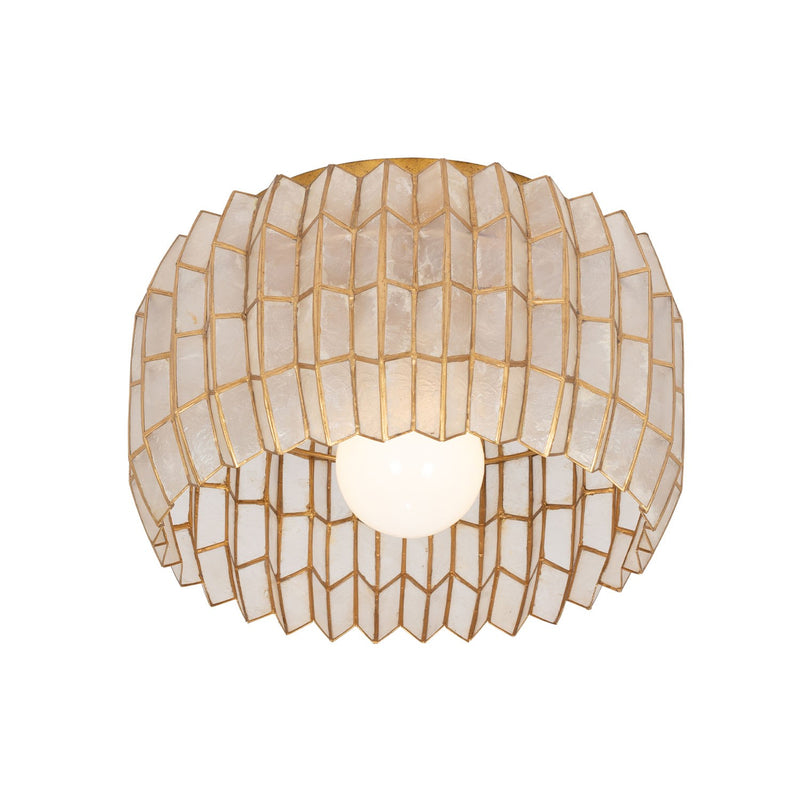 Kalco 522645OL One Light Flush Mount, Oxidized Gold Leaf