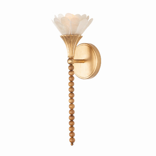 Kalco 525322MG One Light Wall Sconce, Modern Gold