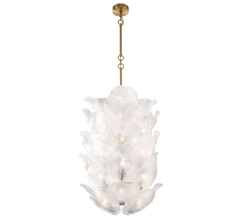 Lib & Co. 12057-039 40 Light Chandelier, Brushed Brass