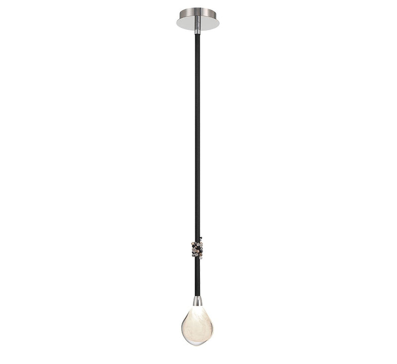 Lib & Co. 12176-02 LED Pendant, Black Sleeve