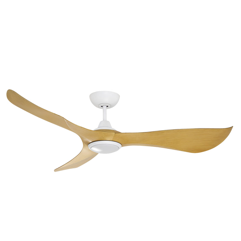 Maxim 88755WTMWTK 56" Ceiling Fan, Matte White / Teak
