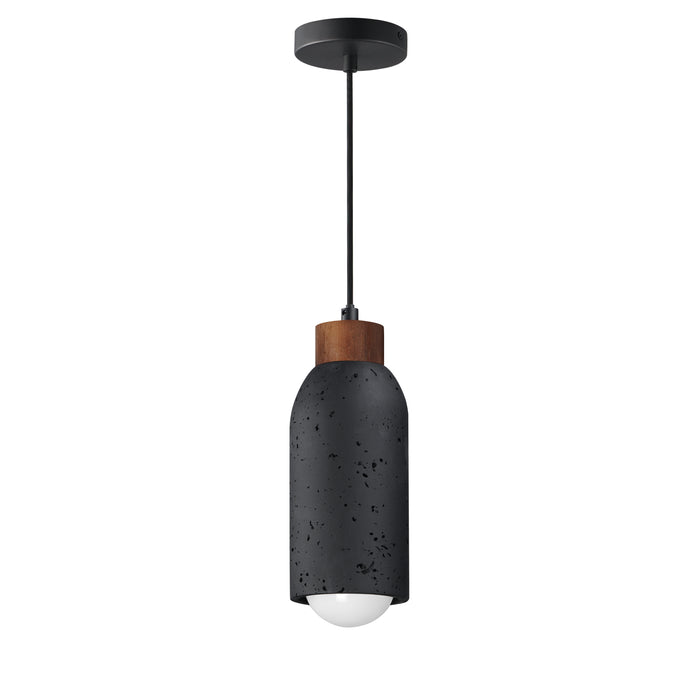 Maxim 90621LVBK One Light Pendant, Lava / Black