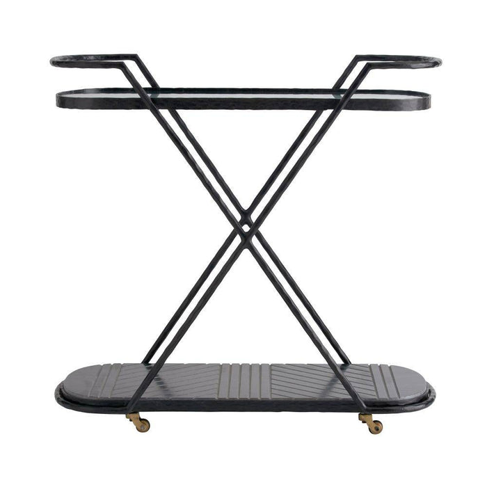Arteriors 4650 Bar Cart, Blackened Iron