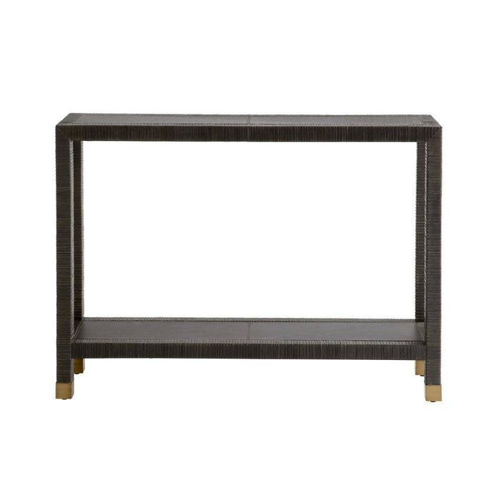 Arteriors 4663 Console, Graphite Leather