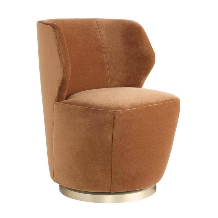 Arteriors 8172 Chair, Cider Velvet/Champagne Swivel