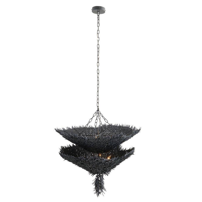 Arteriors 85036 Chandelier, Matte Blue Gray