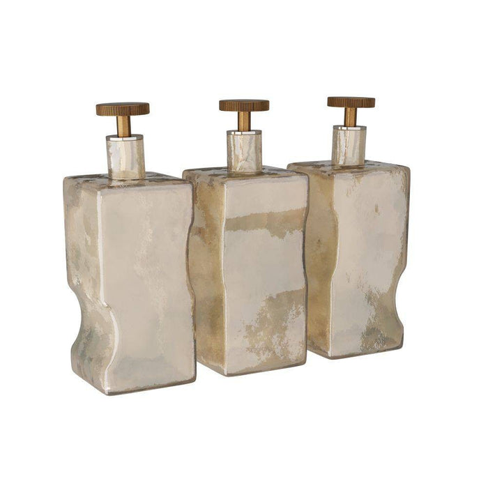 Arteriors ARI09 Decanters, Set of 3, Smoke Luster