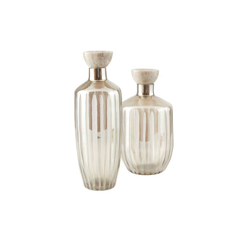 Arteriors ARI11 Decanters, Set of 2, Smoke Luster