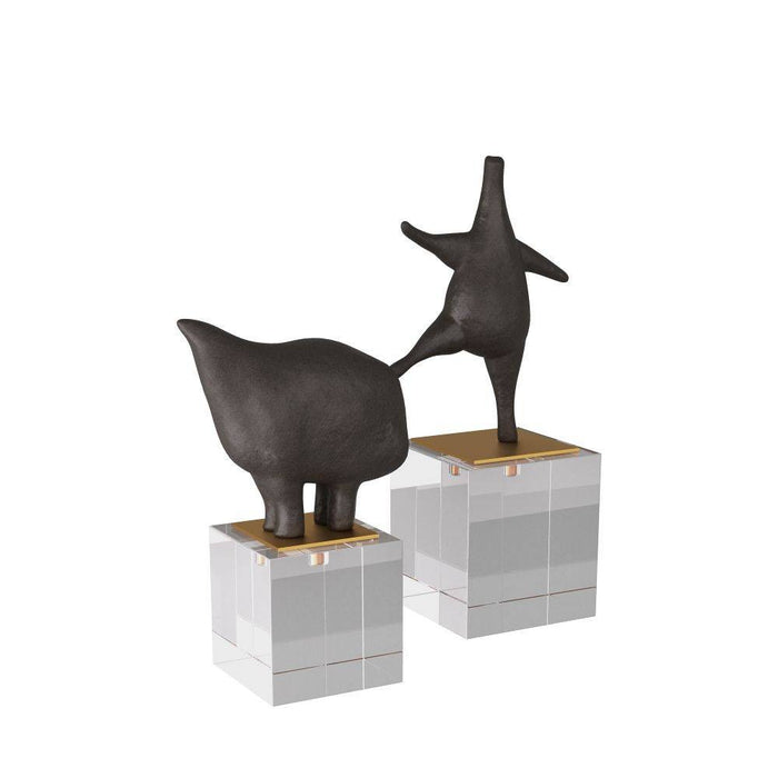Arteriors ASC14 Sculptures, Set of 2, Black