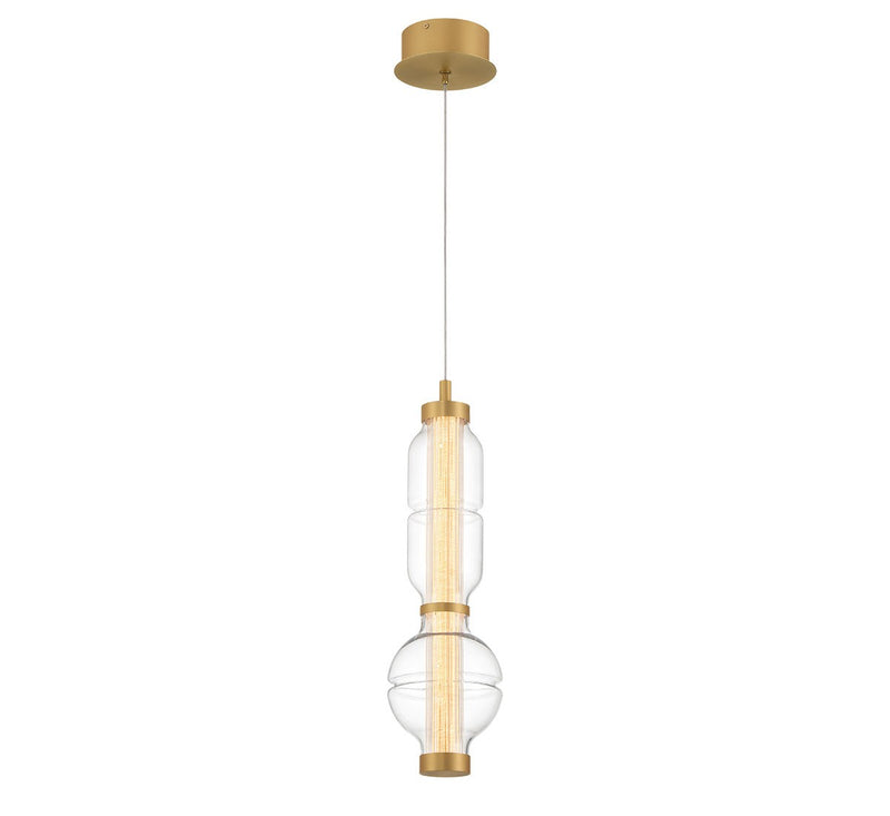 Lib & Co. 12186-030 LED Pendant, Antique Brass