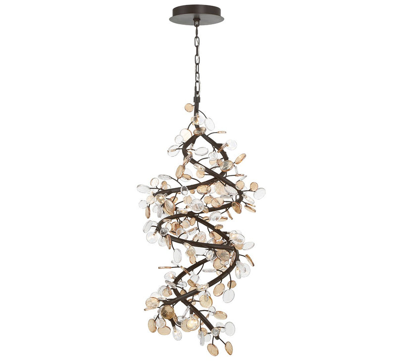 Lib & Co. 12196-043 LED Chandelier, Black with Gold Accent