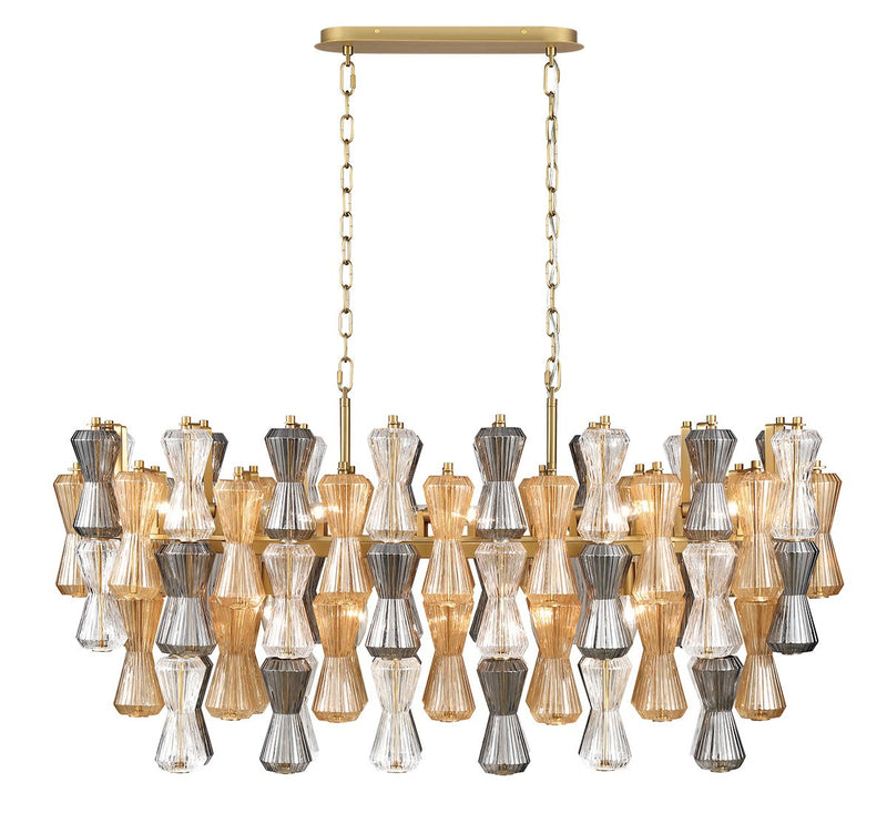 Lib & Co. 12198-022 13 Light Chandelier, Aged Brass
