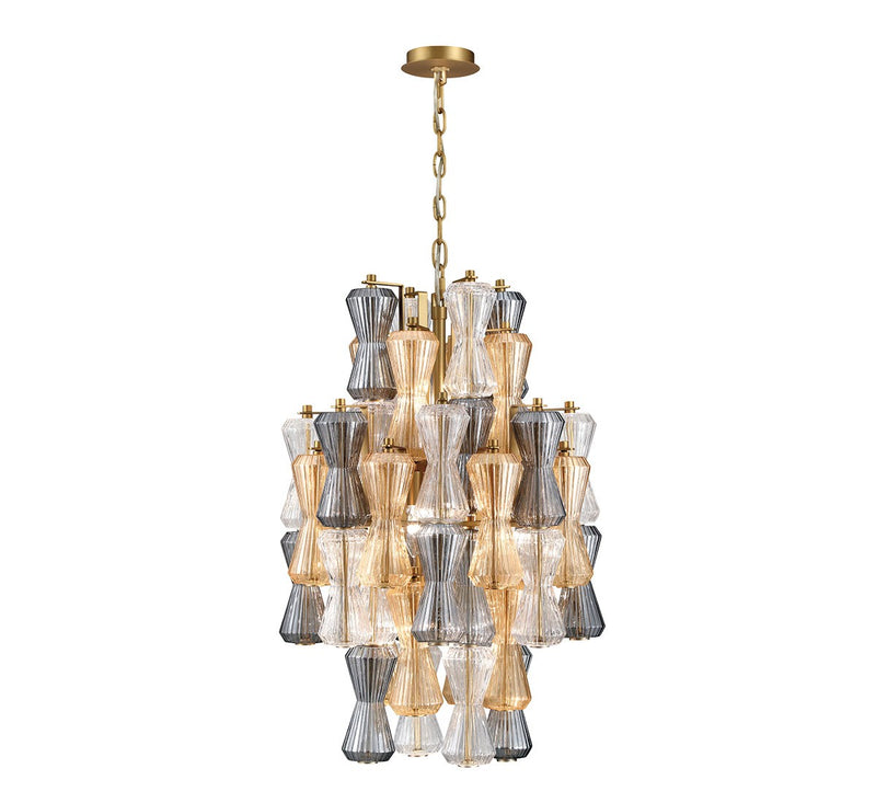 Lib & Co. 12200-022 Eight Light Chandelier, Aged Brass