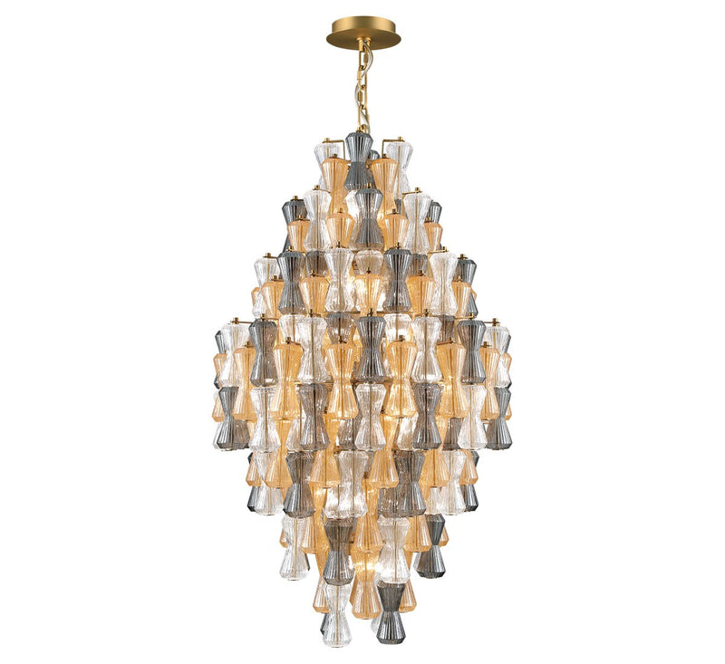 Lib & Co. 12202-022 36 Light Chandelier, Aged Brass