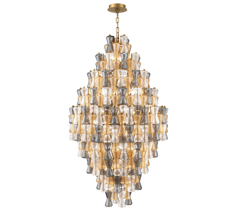 Lib & Co. 12203-022 52 Light Chandelier, Aged Brass
