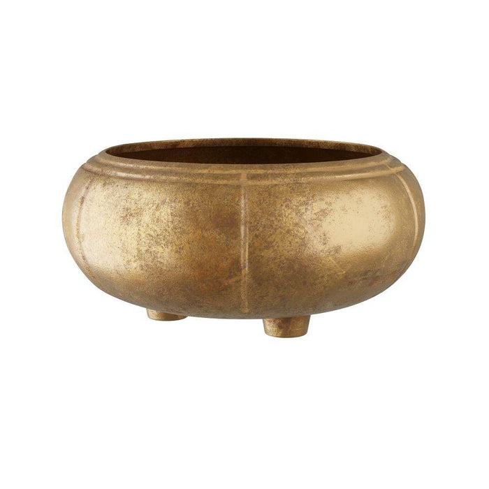 Arteriors ATI01 Cache Pot, Antique Brass