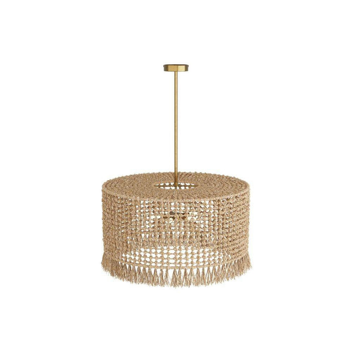 Arteriors DMS10 Chandelier, Natural Raffia