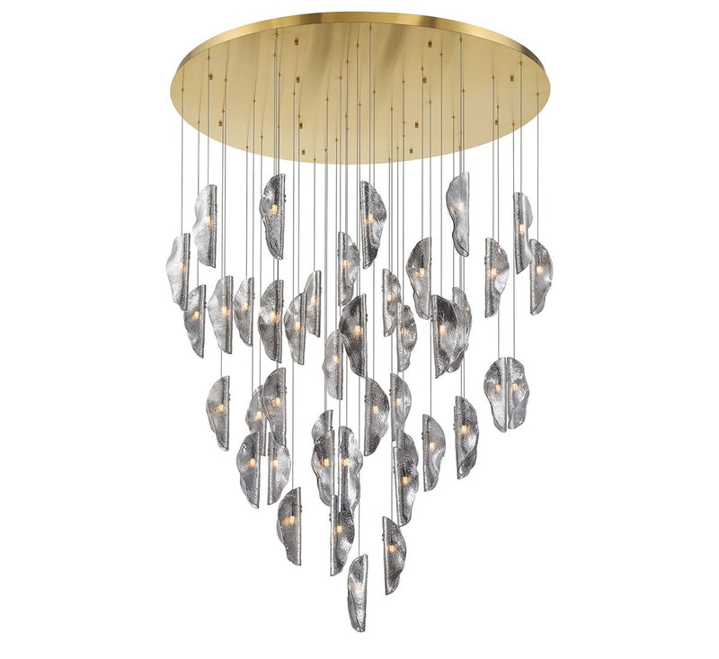 Lib & Co. 12219-019-07 LED Chandelier, Plated Brushed Gold