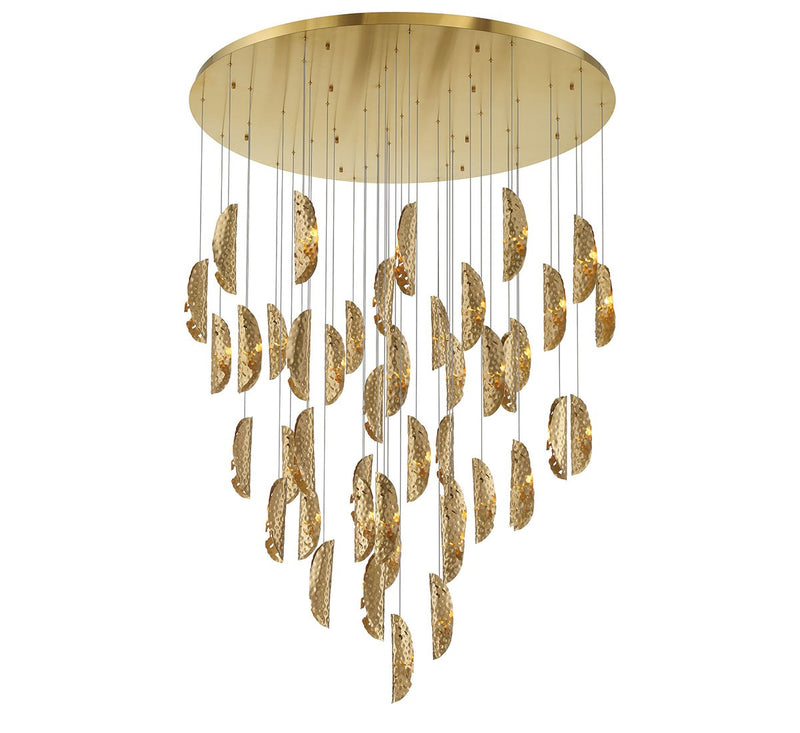 Lib & Co. 12219-020-07 LED Chandelier, Plated Brushed Gold