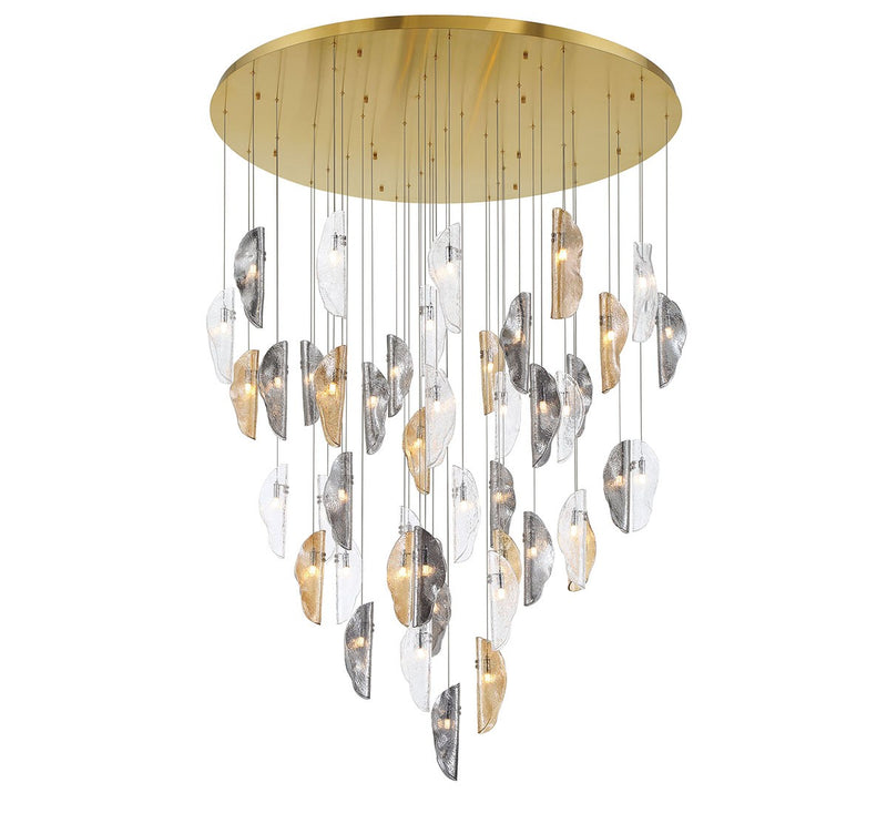 Lib & Co. 12219-023-07 LED Chandelier, Plated Brushed Gold