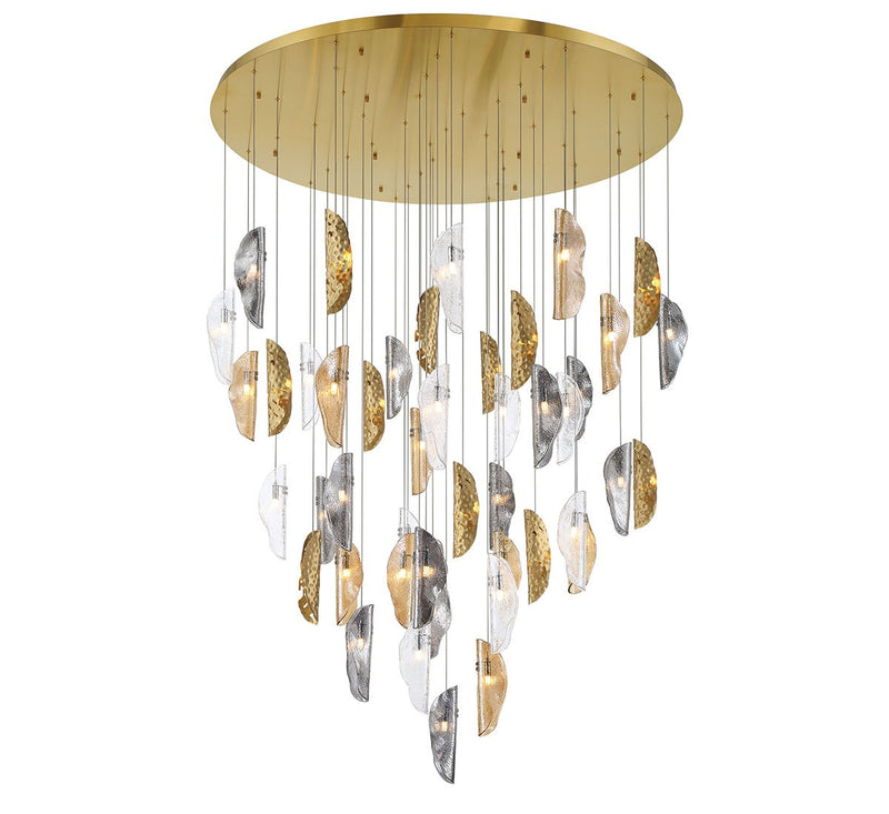 Lib & Co. 12219-024-07 LED Chandelier, Plated Brushed Gold