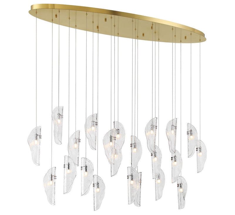 Lib & Co. 12220-017-07 LED Chandelier, Plated Brushed Gold