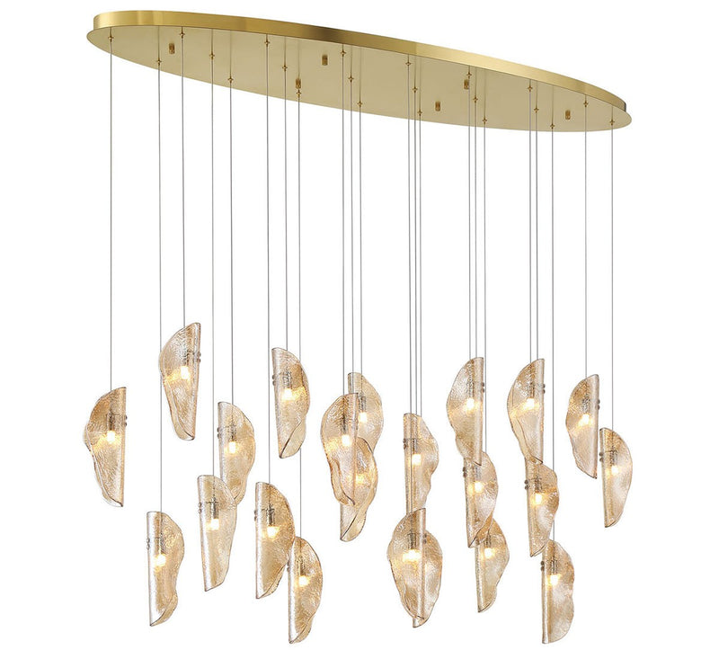 Lib & Co. 12220-018-07 LED Chandelier, Plated Brushed Gold