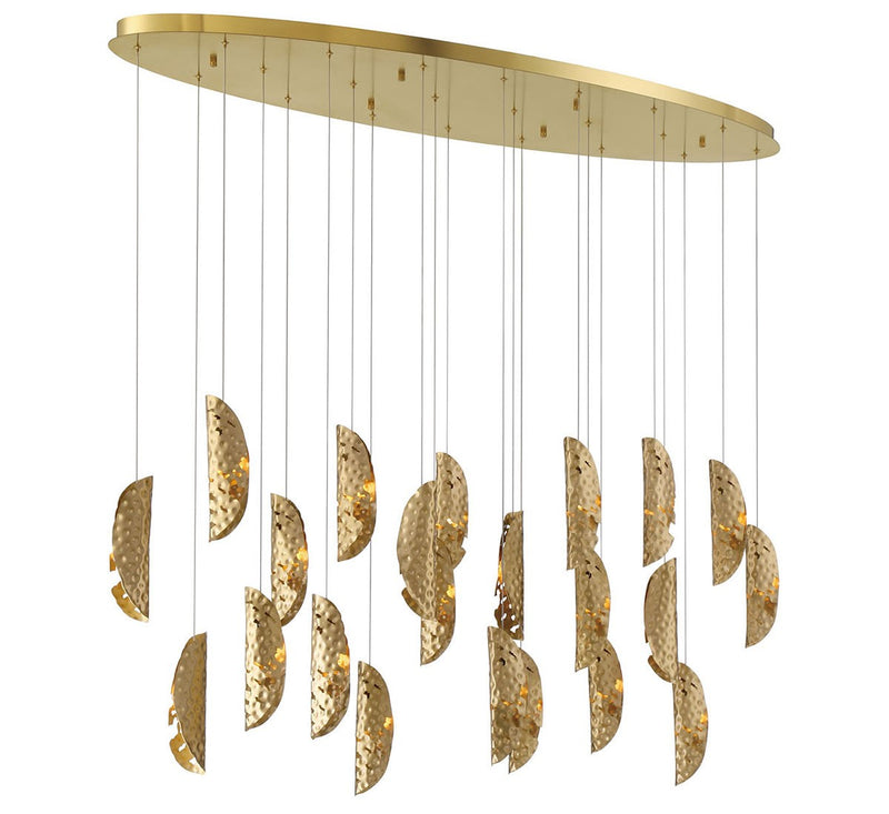Lib & Co. 12220-020-07 LED Chandelier, Plated Brushed Gold