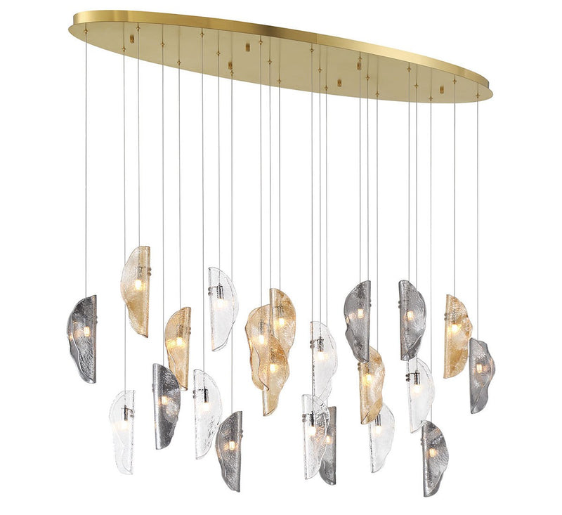 Lib & Co. 12220-023-07 LED Chandelier, Plated Brushed Gold