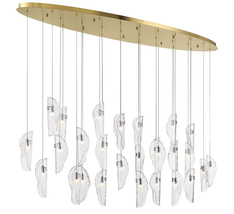 Lib & Co. 12221-017-07 LED Chandelier, Plated Brushed Gold