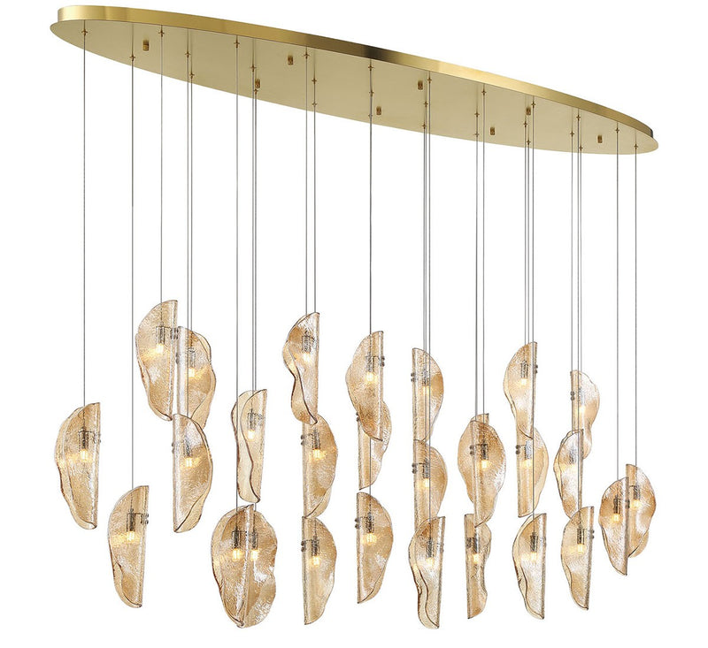 Lib & Co. 12221-018-07 LED Chandelier, Plated Brushed Gold