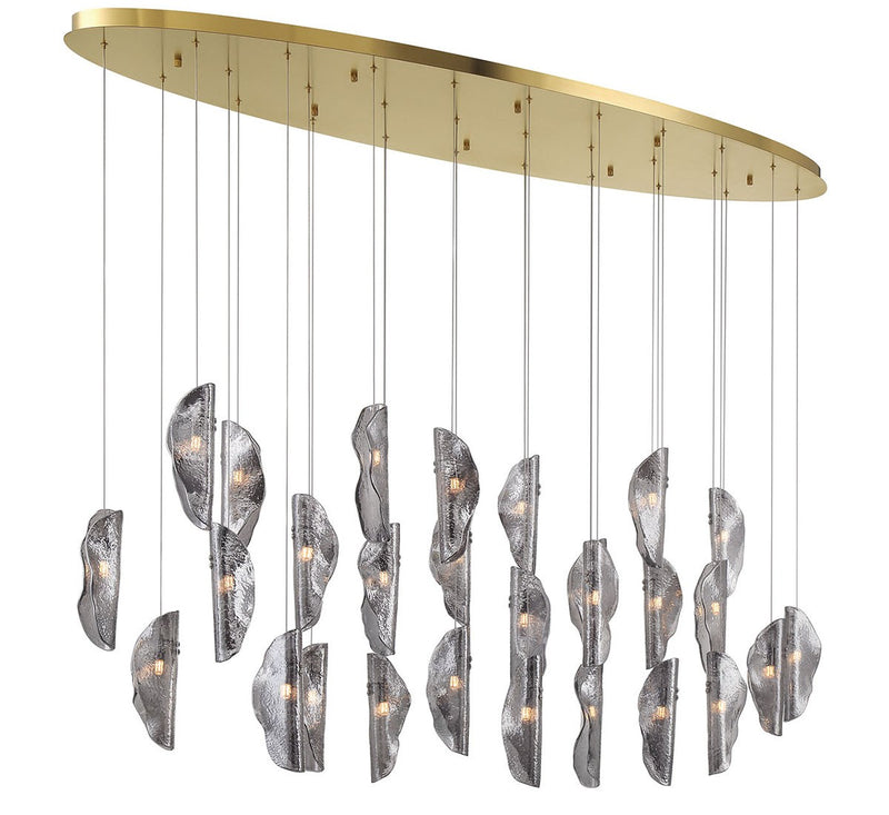 Lib & Co. 12221-019-07 LED Chandelier, Plated Brushed Gold