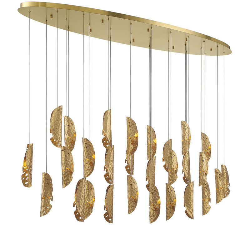Lib & Co. 12221-020-07 LED Chandelier, Plated Brushed Gold