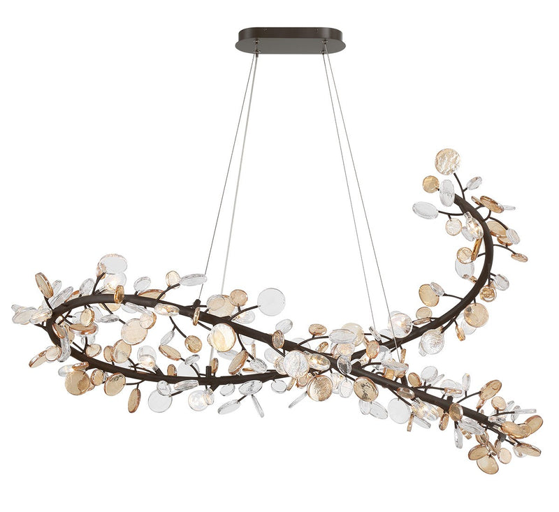 Lib & Co. 12222-043 LED Chandelier, Black with Gold Accent