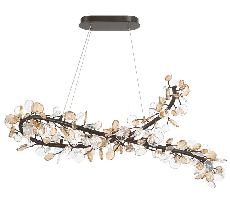 Lib & Co. 12223-043 LED Chandelier, Black with Gold Accent