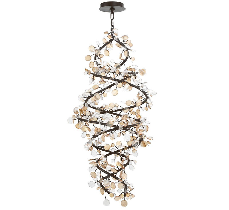 Lib & Co. 12224-043 LED Chandelier, Black with Gold Accent