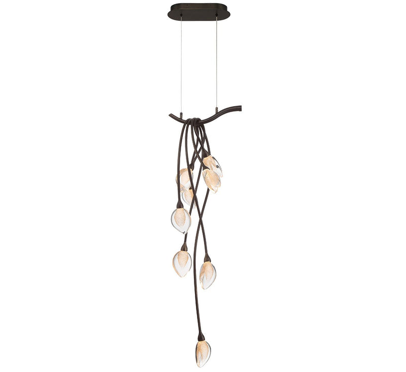 Lib & Co. 12232-043 LED Chandelier, Black With Gold Accent