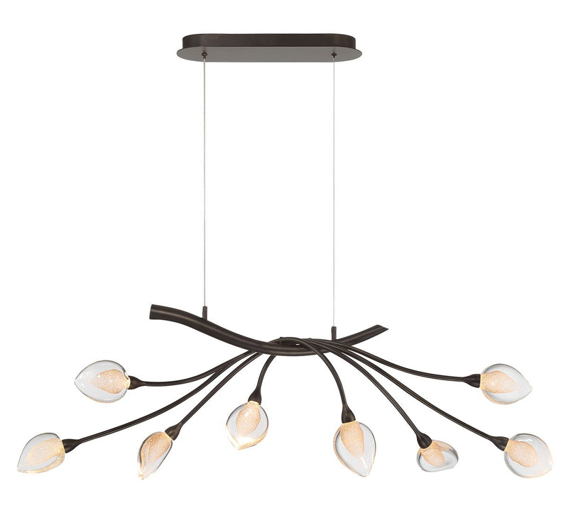 Lib & Co. 12233-043 LED Chandelier, Black With Gold Accent