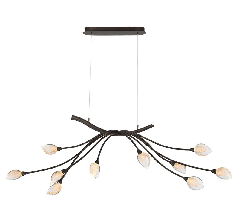 Lib & Co. 12234-043 LED Chandelier, Black With Gold Accent