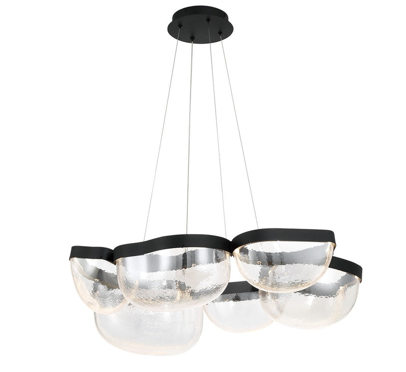 Lib & Co. 12237-08 LED Chandelier, Sand Black