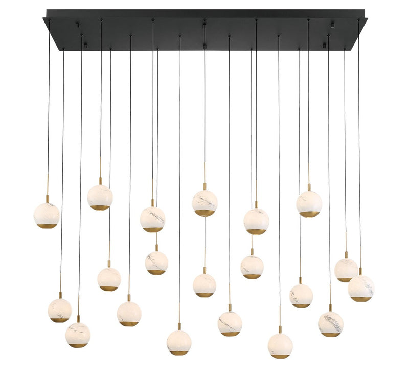Lib & Co. 12240-02 LED Chandelier, Matte Black